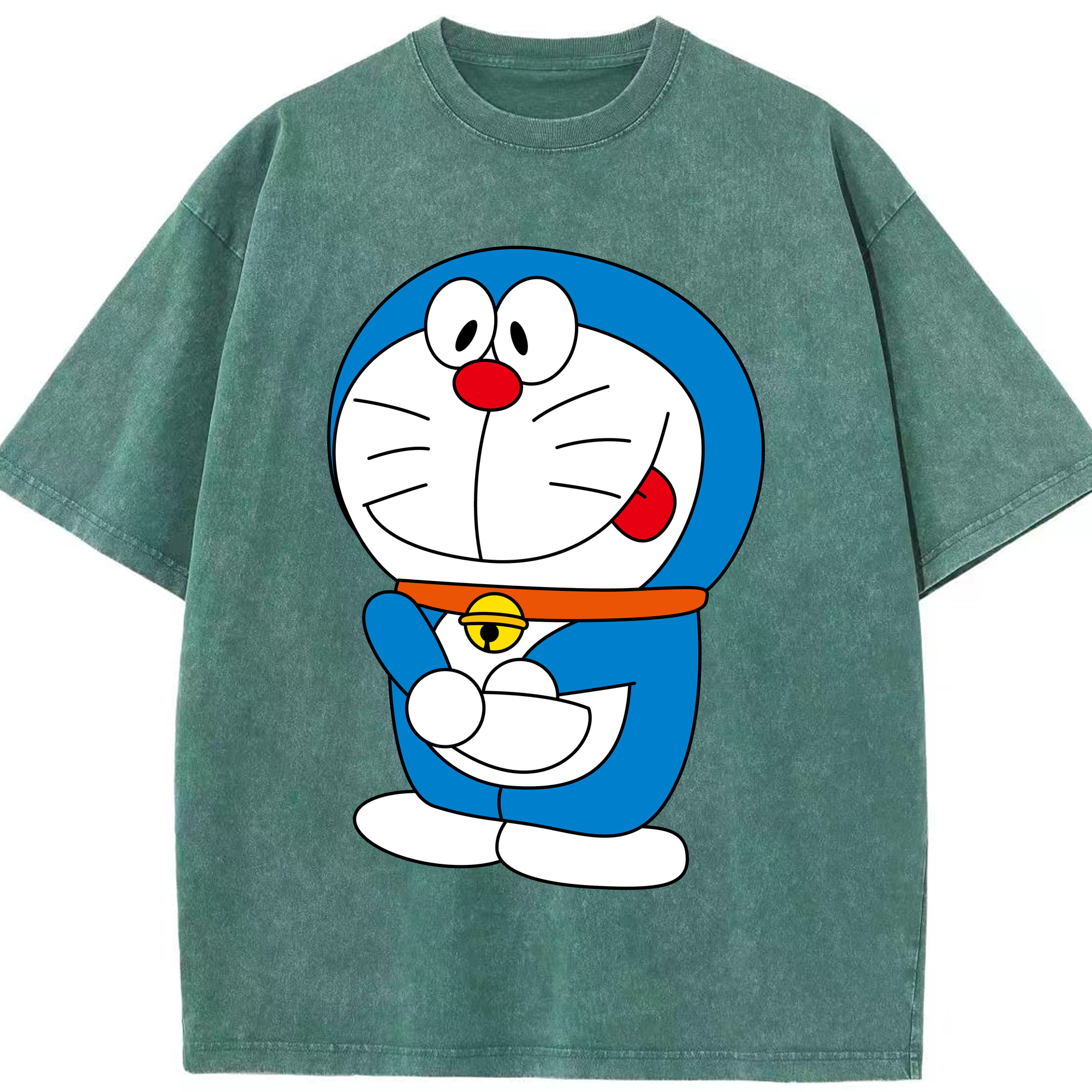 （画像用） ドラえもん Doraemon 綿100% ヴィンテージ風 半袖Tシャツ（フロントプリント）